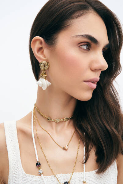 Wind Gold Plated Chain Necklace - 5