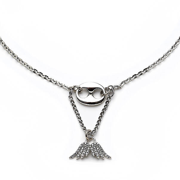 Wings Wing Charm Silver Plated Chain Necklace - 3