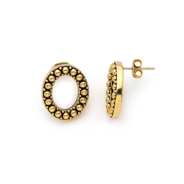 Woman Gold Plated Pinned Earrings - 1