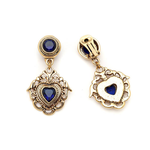 Womb Heart Charm Clip On Earrings - 3