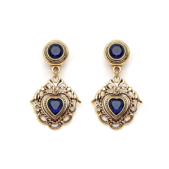 Womb Kalp Charm Klipsli Küpe - 