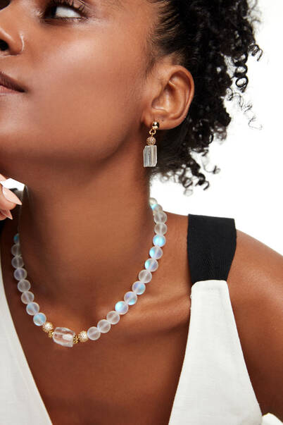 Xenia Zirkon Charm Doğal Taş Küpe - 2
