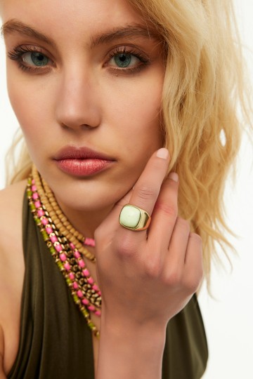 Yasha Altın Kaplama Yüzük - (1)