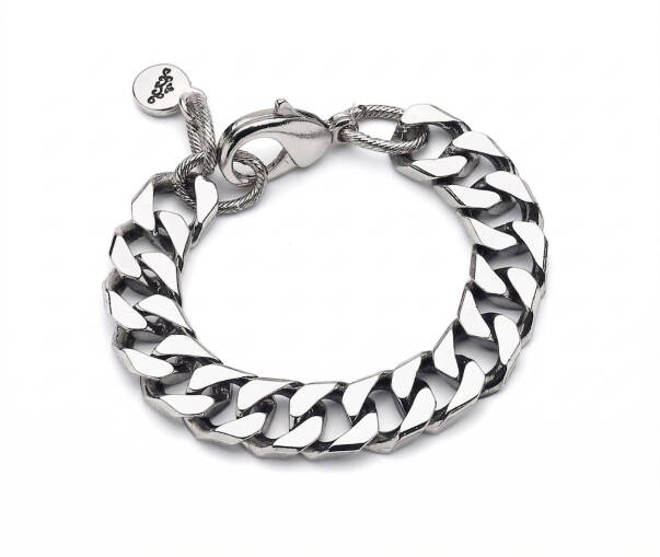 You Silver Plated Thick Chain Bracelet - 1