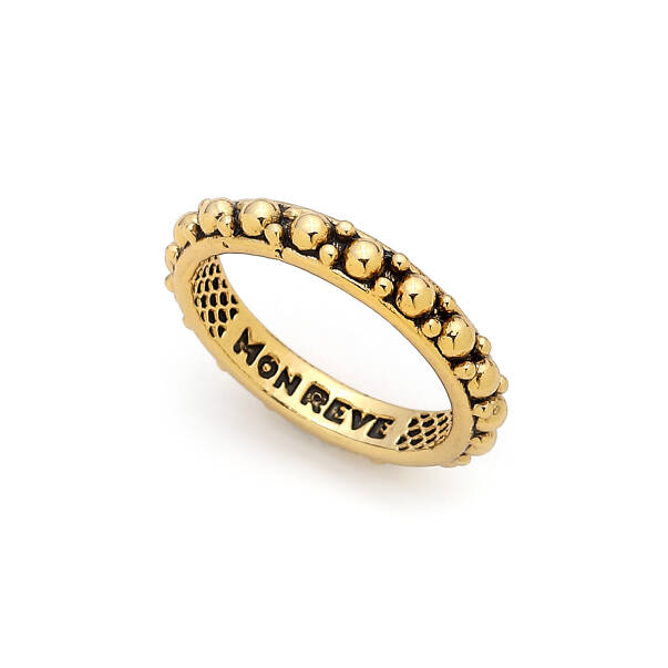 Dotted Gold Altın Kaplama Yüzük - 1